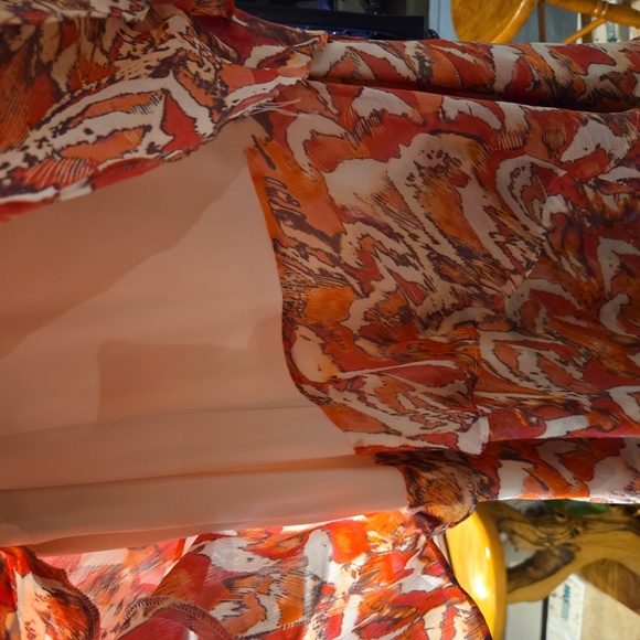 Collection Dress Barn Pink and Cream Colored Layered Dress 16 - Picture 10 of 12